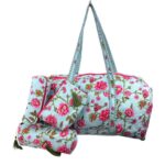 Pack Bolso de Viaje Acolchado Algodón + 3 Neceser A Juego con Diseño Exclusivo Mujer - Imagen 4