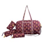 Pack Bolso de Viaje Acolchado Algodón + 3 Neceser A Juego con Diseño Exclusivo Mujer - Imagen 6