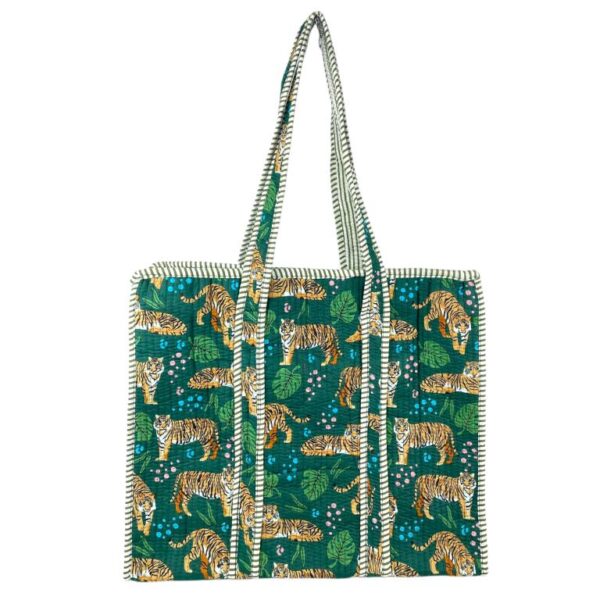 Bolso ToteBag Artesanal de Algodón con Diseño Exclusivo y Cierre de Cremallera Mujer - Imagen 2