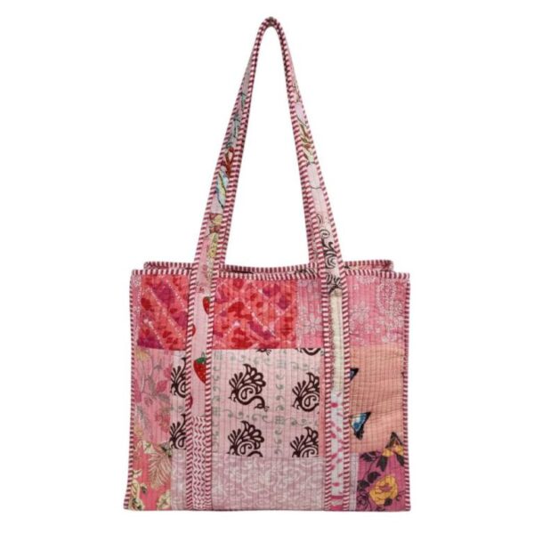 Bolso ToteBag Artesanal de Algodón con Diseño Exclusivo y Cierre de Cremallera Mujer - Imagen 5