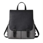 Amplia Mochila Sintética Bicolor de Mujer con 3 Compartimentos Exteriores y 3 Interiores - Imagen 3
