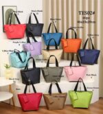 Bolso de Hombro Shopper en Nylon con 2 Cremalleras Superiores y Monedero Extra de Mujer - Imagen 2