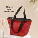 Bolso de Hombro Shopper en Nylon con 2 Cremalleras Superiores y Monedero Extra de Mujer