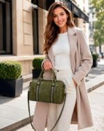 Bolso de Mano Sintético con Tachuelas y 2 Cremalleras Enterizas Decorativas para Mujer - Imagen 2