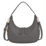 Bolso de Hombro Sintético con Diseño Medialuna y 2 Cremalleras para Mujer - Imagen 7