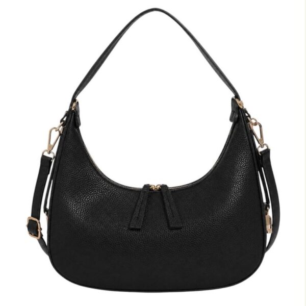 Bolso de Hombro Sintético con Diseño Medialuna y 2 Cremalleras para Mujer - Imagen 8