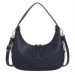 Bolso de Hombro Sintético con Diseño Medialuna y 2 Cremalleras para Mujer - Imagen 2