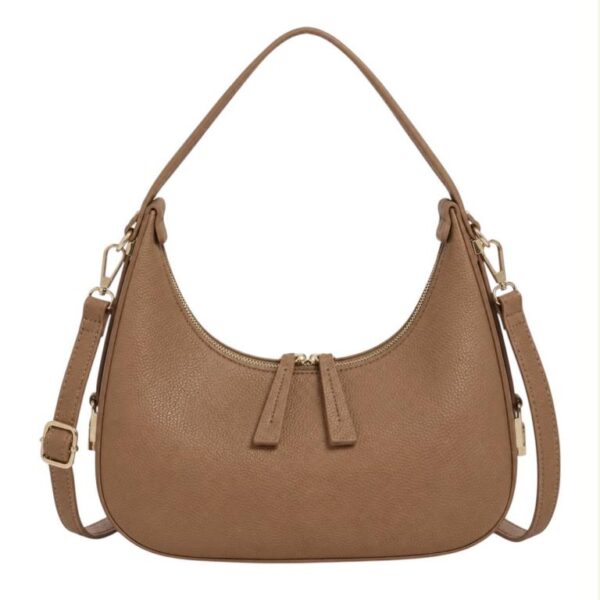 Bolso de Hombro Sintético con Diseño Medialuna y 2 Cremalleras para Mujer - Imagen 5