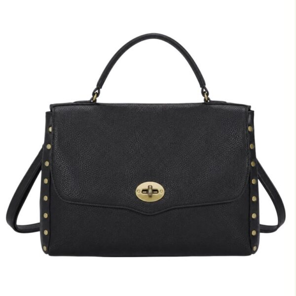 Bolso Maletín Sintético de Mujer con Tachuelas, Solapa de Giro y Gran Capacidad - Imagen 6