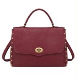 Bolso Maletín Sintético de Mujer con Tachuelas, Solapa de Giro y Gran Capacidad - Imagen 4