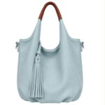 Bolso de Hombro Sintético con 2 Asas Marrones + Bolsito Bandolera para Mujer - Imagen 12