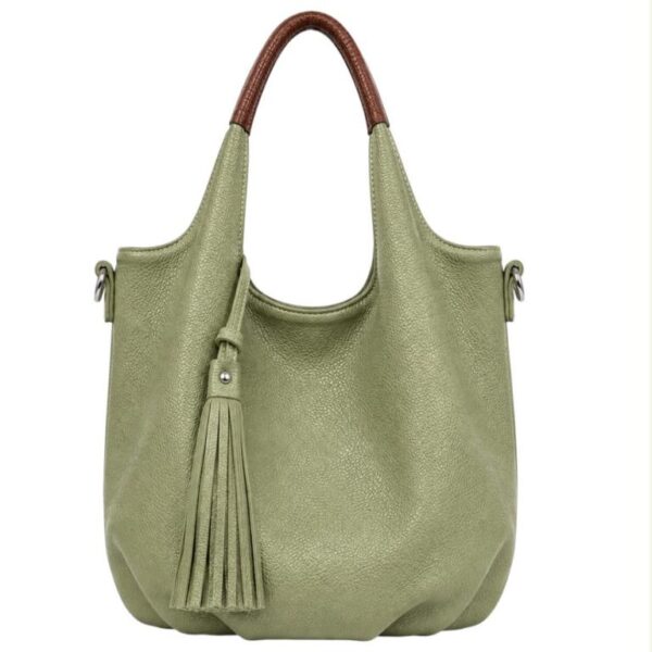 Bolso de Hombro Sintético con 2 Asas Marrones + Bolsito Bandolera para Mujer - Imagen 14