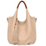 Bolso de Hombro Sintético con 2 Asas Marrones + Bolsito Bandolera para Mujer - Imagen 3