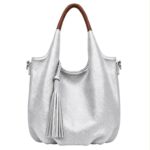 Bolso de Hombro Sintético con 2 Asas Marrones + Bolsito Bandolera para Mujer - Imagen 8
