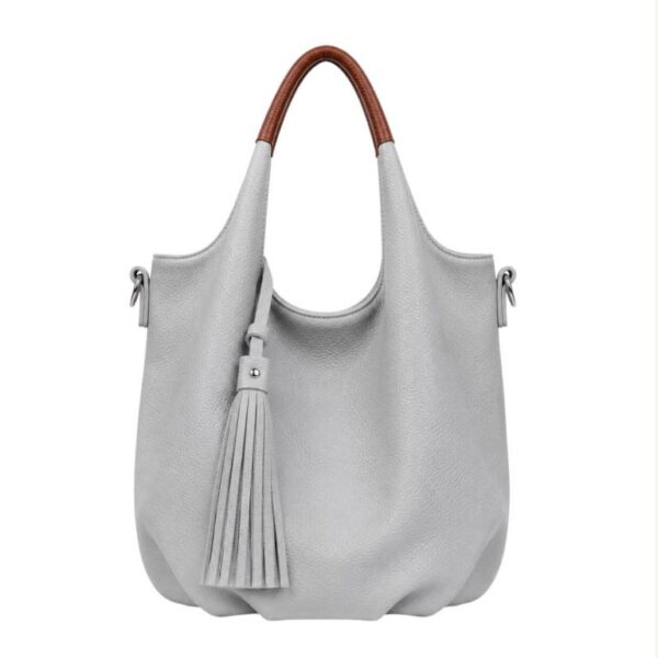 Bolso de Hombro Sintético de Mujer con Asas de Colores y Frontal Decorativo y Bolsito Bandolera - Imagen 5