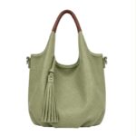 Bolso de Hombro Sintético de Mujer con Asas de Colores y Frontal Decorativo y Bolsito Bandolera - Imagen 8