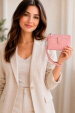 Monedero de Piel para Mujer con Asa de Mano Extraíble y 3 Compartimentos - Imagen 2