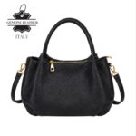Bolso de Mano en Piel Italiana para Mujer con 2 Asas y Bolsillo Trasero - Imagen 6