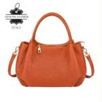 Bolso de Mano en Piel Italiana para Mujer con 2 Asas y Bolsillo Trasero - Imagen 14