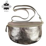 Amplia Riñonera de Piel Italiana para Mujer con Compartimento Interior - Imagen 8
