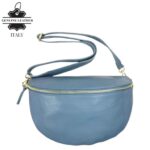 Amplia Riñonera de Piel Italiana para Mujer con Compartimento Interior - Imagen 7