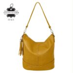 Bolso de Hombro en Piel con Bolsillo Trasero, Enganche Dorado y Asa Larga Mujer - Imagen 27