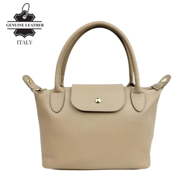 Bolso de Mano en Piel Italiana con Asas Cortas, Solapa y Gran Calidad para Mujer - Imagen 5
