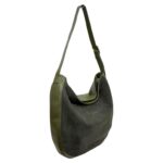 Bolso de Hombro tipo Hobo en Piel Italiana con Frontal de Serraje y Gran Calidad para Mujer - Imagen 11