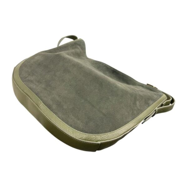 Bolso de Hombro tipo Hobo en Piel Italiana con Frontal de Serraje y Gran Calidad para Mujer - Imagen 13