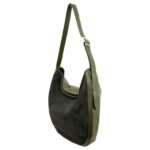 Bolso de Hombro tipo Hobo en Piel Italiana con Frontal de Serraje y Gran Calidad para Mujer - Imagen 10