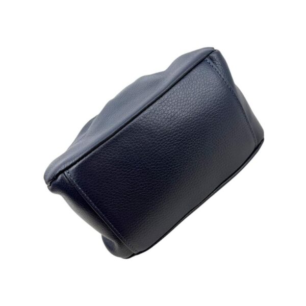 Bolso de Mano en Piel Italiana con Asas Cortas Circulares y Asa Dorada de Cadena para Mujer - Imagen 16