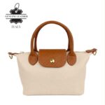 Bolso de Mano Bicolor en Piel Italiana con Gran Calidad y Mini Solapa para Mujer - Imagen 14