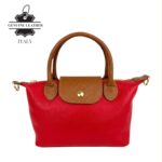 Bolso de Mano Bicolor en Piel Italiana con Gran Calidad y Mini Solapa para Mujer - Imagen 4