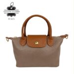Bolso de Mano Bicolor en Piel Italiana con Gran Calidad y Mini Solapa para Mujer - Imagen 5