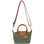 Bolso de Mano Bicolor en Piel Italiana con Gran Calidad y Mini Solapa para Mujer - Imagen 16