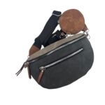 Riñonera Sintética Bicolor con Bolsillos Exteriores y Monedero Circular Extra para Mujer - Imagen 7