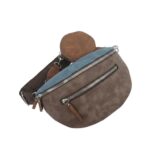 Riñonera Sintética Bicolor con Bolsillos Exteriores y Monedero Circular Extra para Mujer - Imagen 11