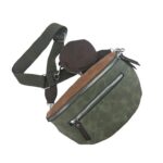 Riñonera Sintética Bicolor con Bolsillos Exteriores y Monedero Circular Extra para Mujer - Imagen 2