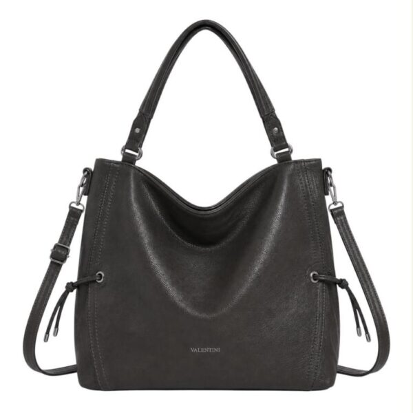Amplio Bolso de Hombro Sintético Hobo Valentini con Cuerdas laterales Decorativas Mujer - Imagen 5