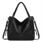 Amplio Bolso de Hombro Sintético Hobo Valentini con Cuerdas laterales Decorativas Mujer - Imagen 3