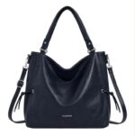 Amplio Bolso de Hombro Sintético Hobo Valentini con Cuerdas laterales Decorativas Mujer - Imagen 6