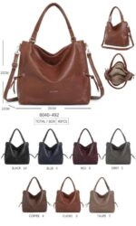 Amplio Bolso de Hombro Sintético Hobo Valentini con Cuerdas laterales Decorativas Mujer - Imagen 8