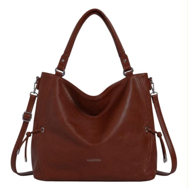 Amplio Bolso de Hombro Sintético Hobo Valentini con Cuerdas laterales Decorativas Mujer - Imagen 2