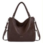 Amplio Bolso de Hombro Sintético Hobo Valentini con Cuerdas laterales Decorativas Mujer - Imagen 4