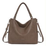 Amplio Bolso de Hombro Sintético Hobo Valentini con Cuerdas laterales Decorativas Mujer