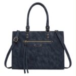 Bolso Maletín Sintético de Mujer con Bolsillos Exteriores y Tachuelas Frontales - Imagen 2