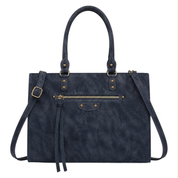 Bolso Maletín Sintético de Mujer con Bolsillos Exteriores y Tachuelas Frontales - Imagen 2
