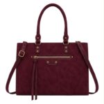 Bolso Maletín Sintético de Mujer con Bolsillos Exteriores y Tachuelas Frontales - Imagen 6