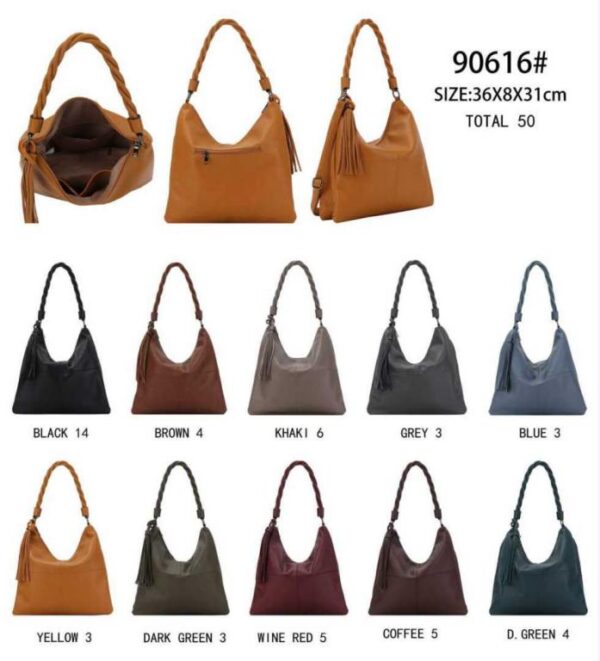 Bolso de Hombro Sintético con Asa Larga Trenzada y Gran Capacidad para Mujer - Imagen 11