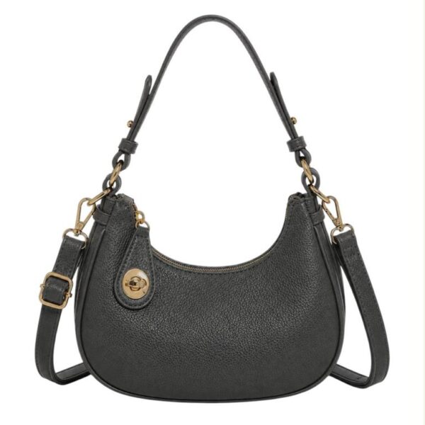 Bolso de Hombro Sintético con Diseño Medialuna y Bloqueo de Seguridad para Mujer - Imagen 4
